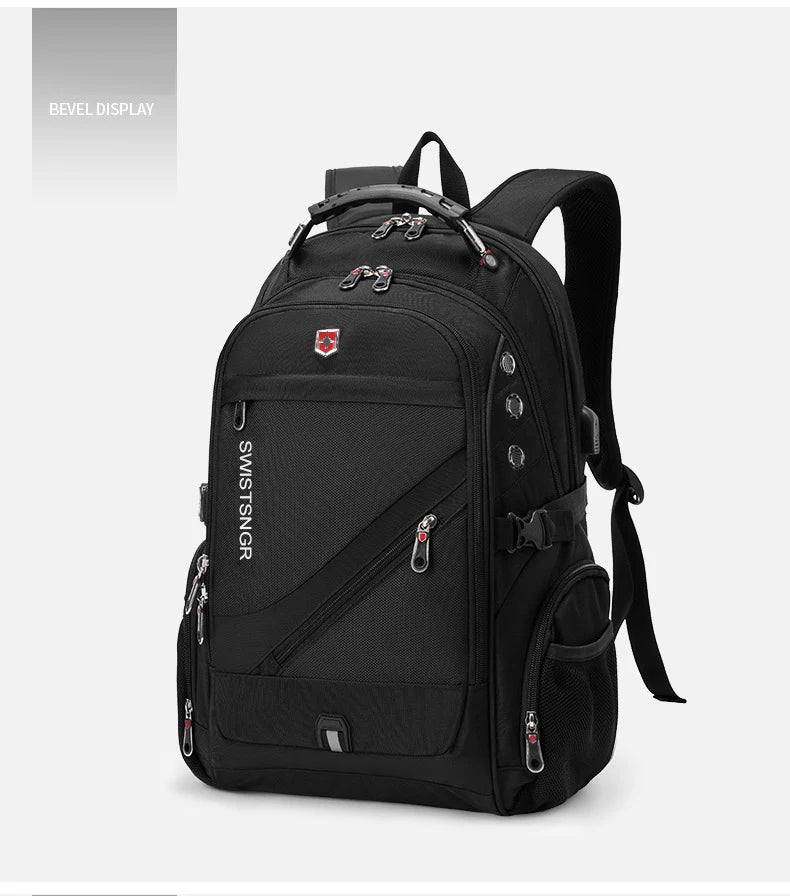 2025 Waterproof Laptop Backpack – 17/20 Inch Oxford Travel Rucksack for Men & Women, School Bag with Modern Design