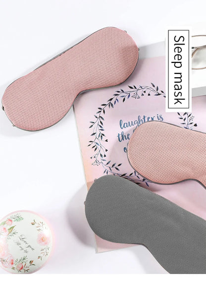 Sleeping Eye Mask Korean Style Ice Silk Warm And Cool Dual Use Adjustable Travel Light Blocking Breathable Eye Mask