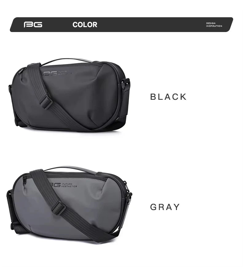 BANGE Men's Waterproof Crossbody Bag – Large Capacity Anti-Theft Sling Shoulder Bag for Travel & Daily Use