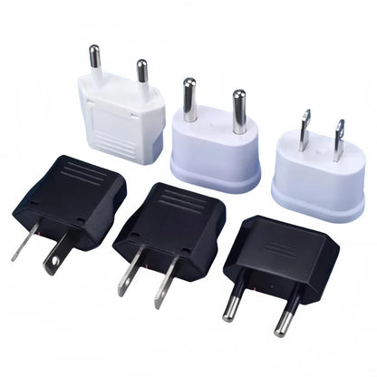 EU Plug Adapter - US to EU, CN to EU, KR to EU Travel Converter for Electric Power Sockets and AC Outlets