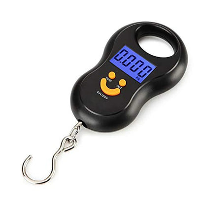 50KG/10g Digital Hanging Scale – LCD Backlit Pocket Scale for Luggage & Fishing