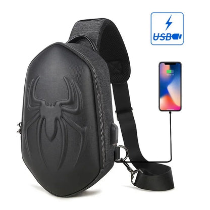 Men's Running Chest Bag – USB Charging Sling Pack for Travel, Cycling & College Students