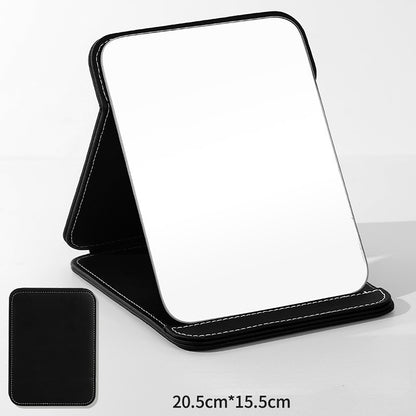 Portable High-Definition PU Folding Vanity Mirror – Stylish Desktop Makeup Mirror