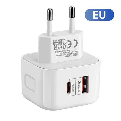 ⚡ PD 20W Fast Charger – Quick & Powerful Charging for iPhone, Samsung & More
