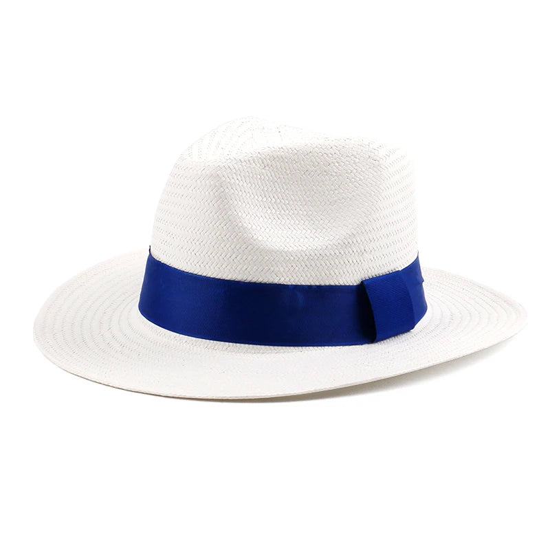 Sombrero Panama Hombre Summer Sun Protection Straw Hat Five Cent Grass Woven Panama Hat For Men Big Head Big Size Gentleman Hats