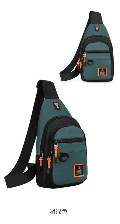 Fashion Men's Chest Bag – Lightweight Oxford Fabric Crossbody Shoulder Bag, Stylish Casual Waist Pack for Men