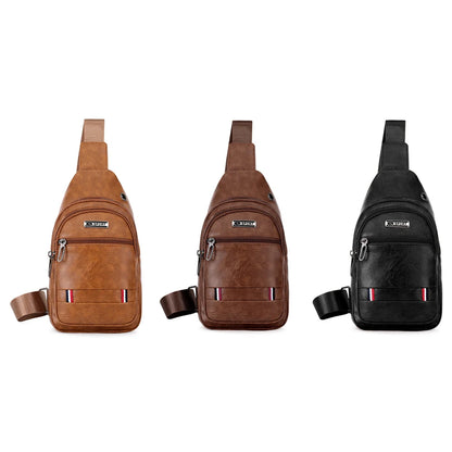Men's Anti-Theft Chest Shoulder Bag – Casual Multi-Pocket Crossbody & Waist Tote