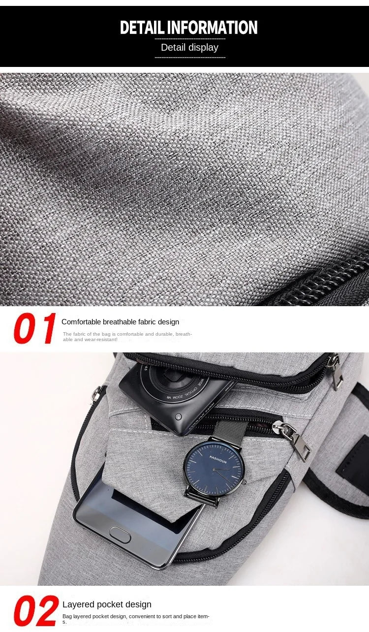 Fashion Casual Crossbody Bag Small Men's Shoulder Bag Men Diagonal Backpack Messenger Phone Bag Boy Fanny Chest Pack New