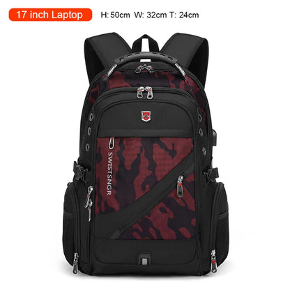 2025 Waterproof Laptop Backpack – 17/20 Inch Oxford Travel Rucksack for Men & Women, School Bag with Modern Design