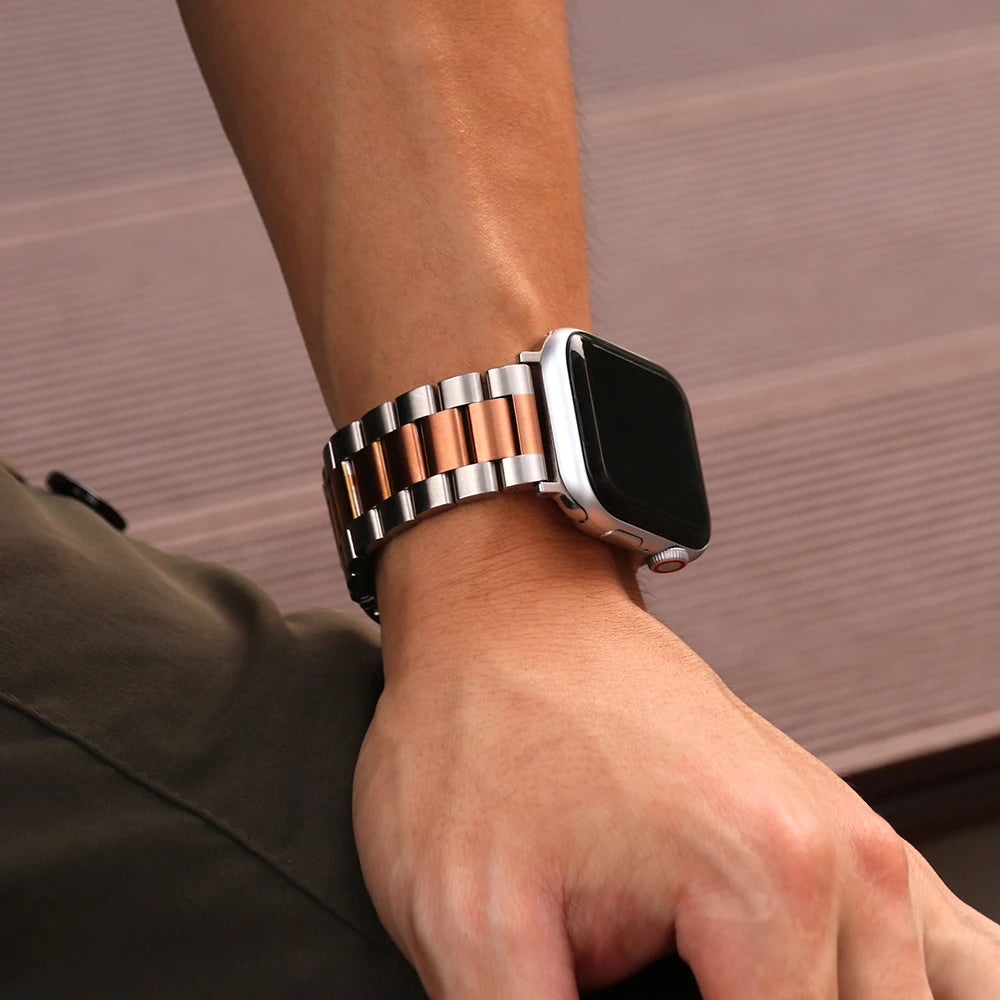 Premium Stainless Steel Strap for Apple Watch – Elegant Metal Bracelet (Ultra/Series 10/9) ✨