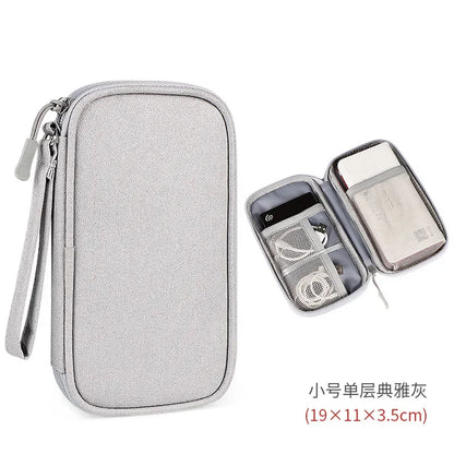 Waterproof Portable Cable Organizer – Digital Storage Bag for Cables, Power Bank & Earphones