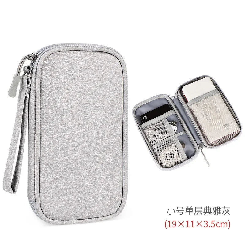 Waterproof Portable Cable Organizer – Digital Storage Bag for Cables, Power Bank & Earphones