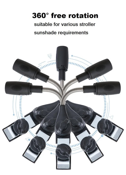 Universal Baby Stroller Umbrella Adjustable Pram Shade Umbrella Uv Sunshade For Stroller Accessories Foldable Parasol for Travel
