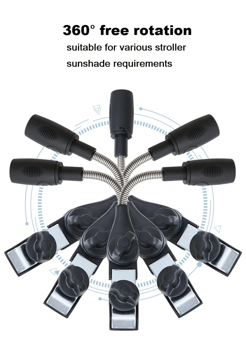 Universal Baby Stroller Umbrella Adjustable Pram Shade Umbrella Uv Sunshade For Stroller Accessories Foldable Parasol for Travel