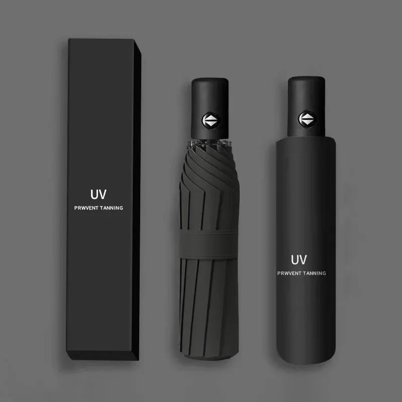 ☀️☔ Automatic UV Protection Umbrella – Three-Fold, Windproof & Customizable for Business & Travel! 🌦️✨