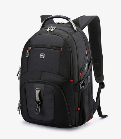 Swiss Multifunctional 17-Inch Laptop Backpack – Durable Travel & College Bag with USB Charging & Water Resistance