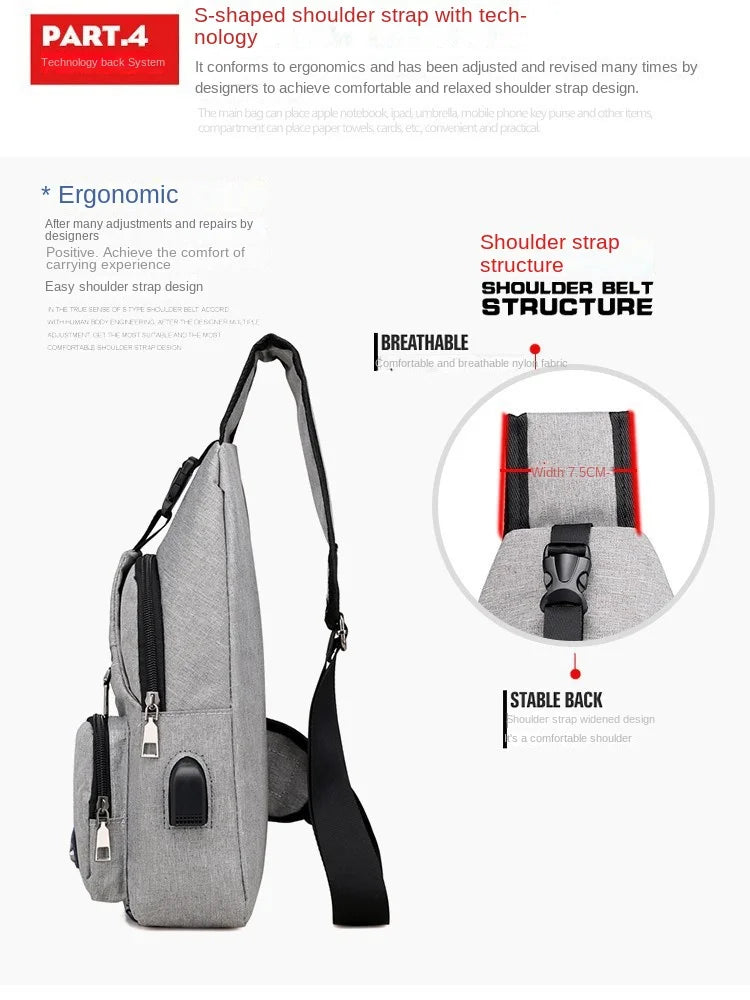Fashion Casual Crossbody Bag Small Men's Shoulder Bag Men Diagonal Backpack Messenger Phone Bag Boy Fanny Chest Pack New