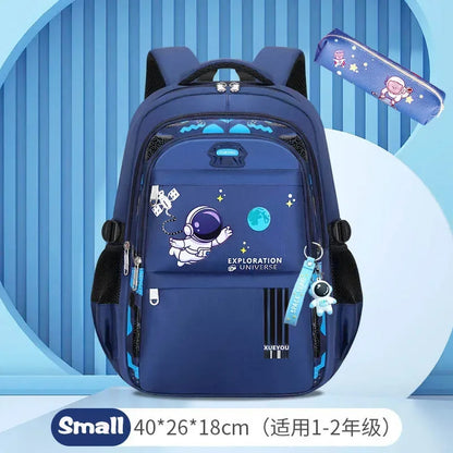 Astronaut-Themed Waterproof School Backpack – Lightweight, Spacious & Spinal Protection Design for Boys!