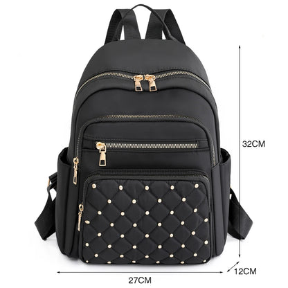 Fashion Nylon Backpack for Women – High-Quality Large Travel and School Bag for Teenage Girls