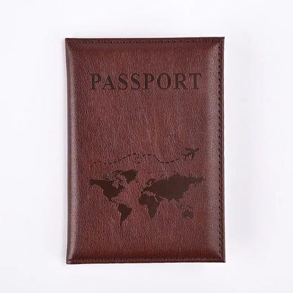 Passport Covers for Women & Men – Letter Print Passport Holder, Flight Ticket Clips, ID & Credit Card Holder, Travel Organizer