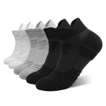 3/6/12 Pairs Mesh Sports Terry Socks – Cushioned, Moisture-Wicking Socks for Running, Hiking & Cycling