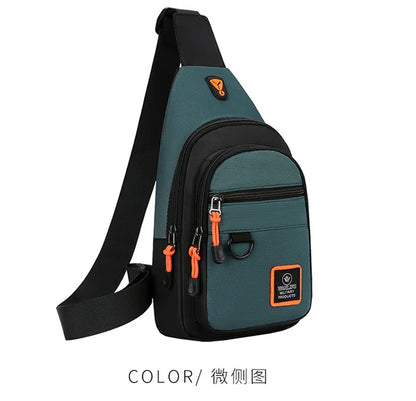 Fashion Men's Chest Bag – Lightweight Oxford Fabric Crossbody Shoulder Bag, Stylish Casual Waist Pack for Men