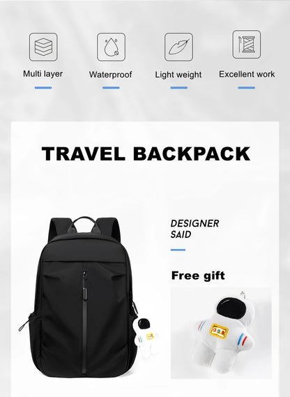 Fashion 35L High Capacity Waterproof Backpack – Trendy Laptop School Travel Bag for Men and Women