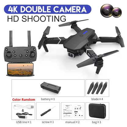 KBDFA E88 Pro 2023 WiFi FPV Drone – Foldable Quadcopter with 4K HD Camera & Altitude Hold