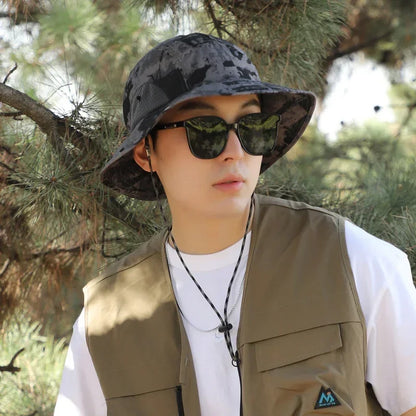 XXL Big Head Bucket Hat – Lightweight Quick-Dry Sun Hat for Outdoor & Fishing (60-65cm)