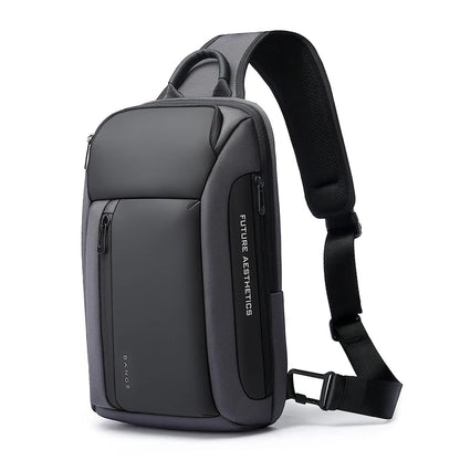 BANGE Brand Design Oxford Trendy Waterproof Men’s Chest Bag – Large Capacity, Multi-Pockets Slim Bag for Male