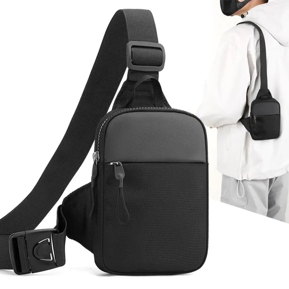 Men's Small Canvas Chest Bag – Stylish Crossbody Sling Bag for Travel & Sports