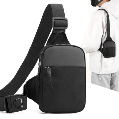 Men's Small Canvas Chest Bag – Stylish Crossbody Sling Bag for Travel & Sports