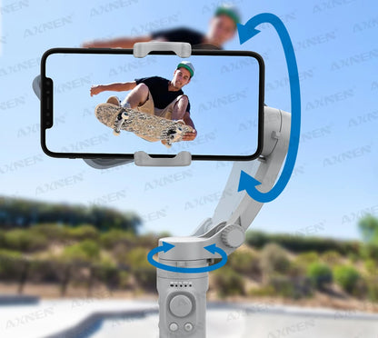 AXNEN 3-Axis Handheld Gimbal Stabilizer – Selfie Stick & Tripod for Vlogging & Smartphone Video Recording
