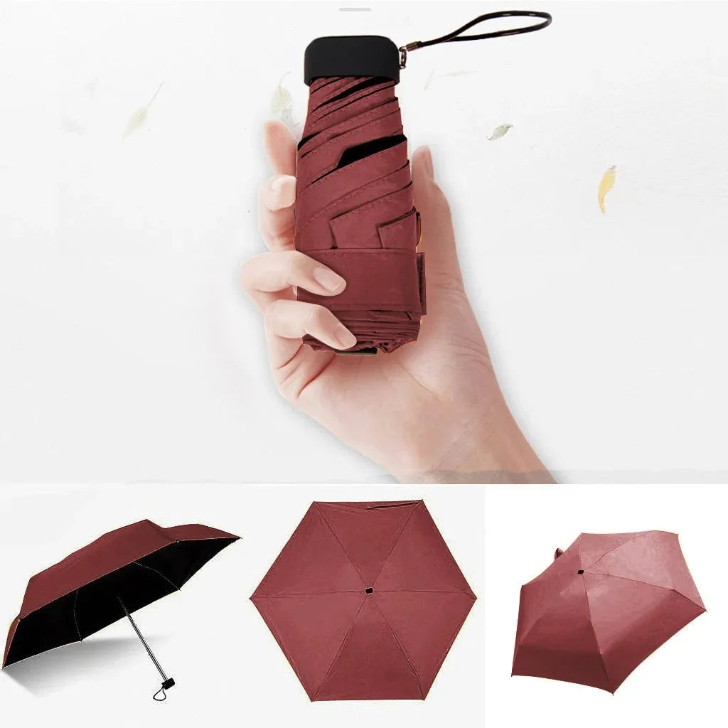 ☀️☔ Pocket-Sized Mini Folding Umbrella – Lightweight, Stylish & Perfect for Sun & Rain Protection! 🎒✨