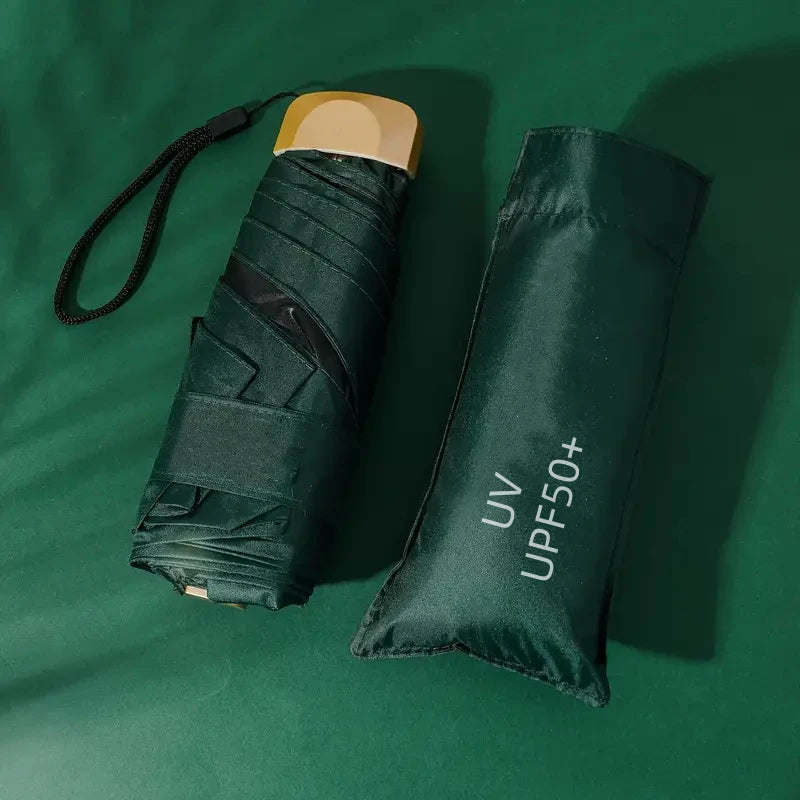☀️☔ Mini Pocket Folding Umbrella – Ultra-Light, UV Protective & Waterproof for Travel & Everyday Use! 🌦️✨