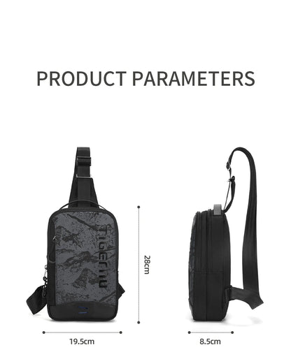 Men's Cool Style Chest Bag – Lightweight Crossbody Shoulder Bag with Lifetime Warranty