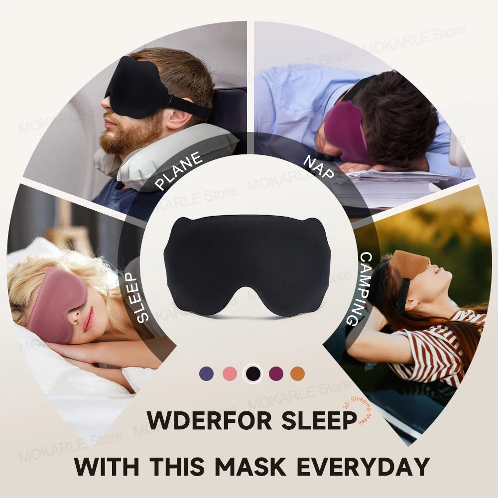 3D Sleeping Mask Block Out Light Sleep Mask For Eyes Soft Sleeping Aid Eye Mask for Travel Eyeshade Night Breathable Slaapmasker