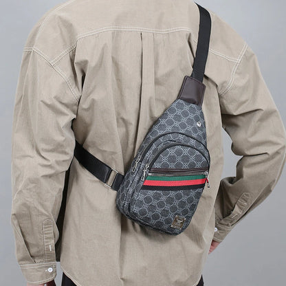 Men's Multifunctional Crossbody Bag – Casual Shoulder Chest Bag with Earphone Hole