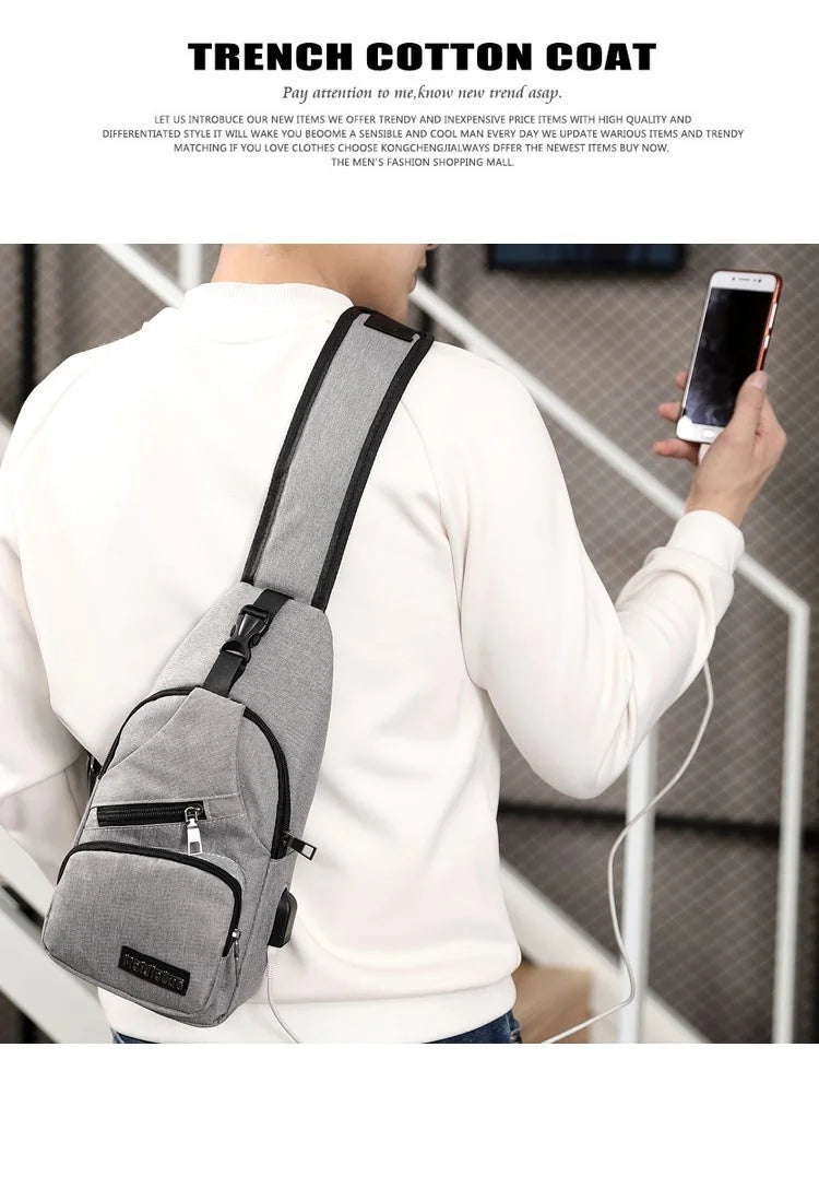 Fashion Casual Crossbody Bag Small Men's Shoulder Bag Men Diagonal Backpack Messenger Phone Bag Boy Fanny Chest Pack New