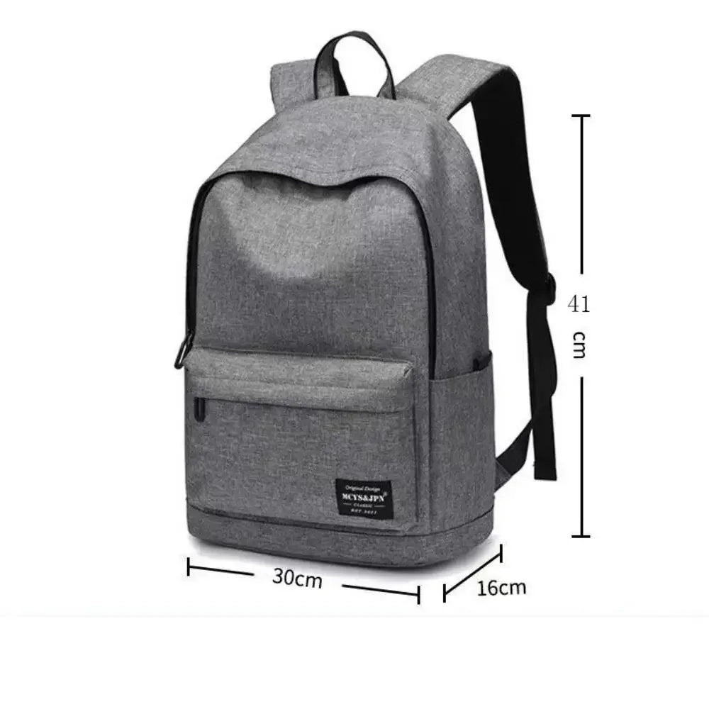 15-Inch Versatile Backpack – Trendy Washable Oxford Cloth Computer Bag for School, Students, and Travel (Black, Grey, Blue, Red)