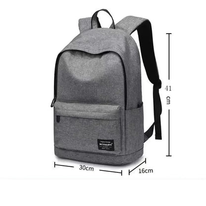 15-Inch Versatile Backpack – Trendy Washable Oxford Cloth Computer Bag for School, Students, and Travel (Black, Grey, Blue, Red)