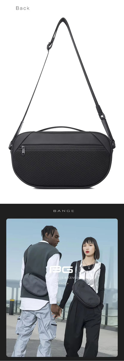 BANGE Men's Waterproof Crossbody Bag – Large Capacity Anti-Theft Sling Shoulder Bag for Travel & Daily Use