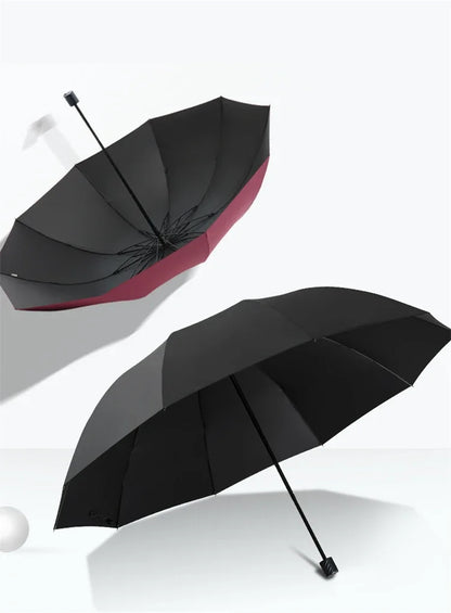 130CM Oversized Folding Umbrella Windproof and Waterproof Large Sun and Rain Umbrella for Travel and Family Use