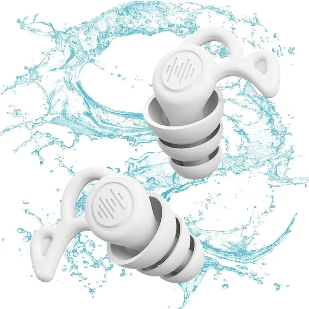 🌙 Enjoy Silence Anywhere – 3-Layer Ultra-Soft Silicone Earplugs for Sleeping, Swimming, Concerts & More! 🏊🎶✨