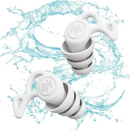 🌙 Enjoy Silence Anywhere – 3-Layer Ultra-Soft Silicone Earplugs for Sleeping, Swimming, Concerts & More! 🏊🎶✨