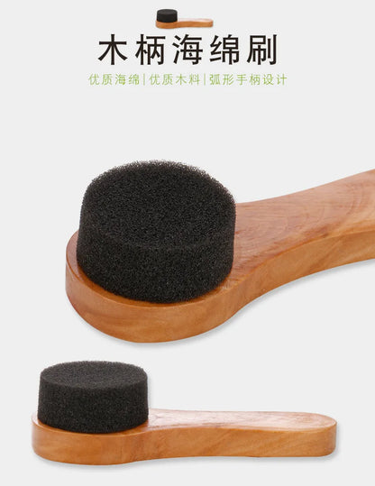 2024New Horse Hair Brush Shoe Oil Set 9-piece 11piece Set Leather Shoe Polishing Brush Household Leather Care Set protector