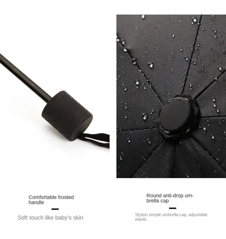 130CM Oversized Folding Umbrella Windproof and Waterproof Large Sun and Rain Umbrella for Travel and Family Use