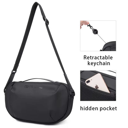 BANGE Men's Waterproof Crossbody Bag – Large Capacity Anti-Theft Sling Shoulder Bag for Travel & Daily Use
