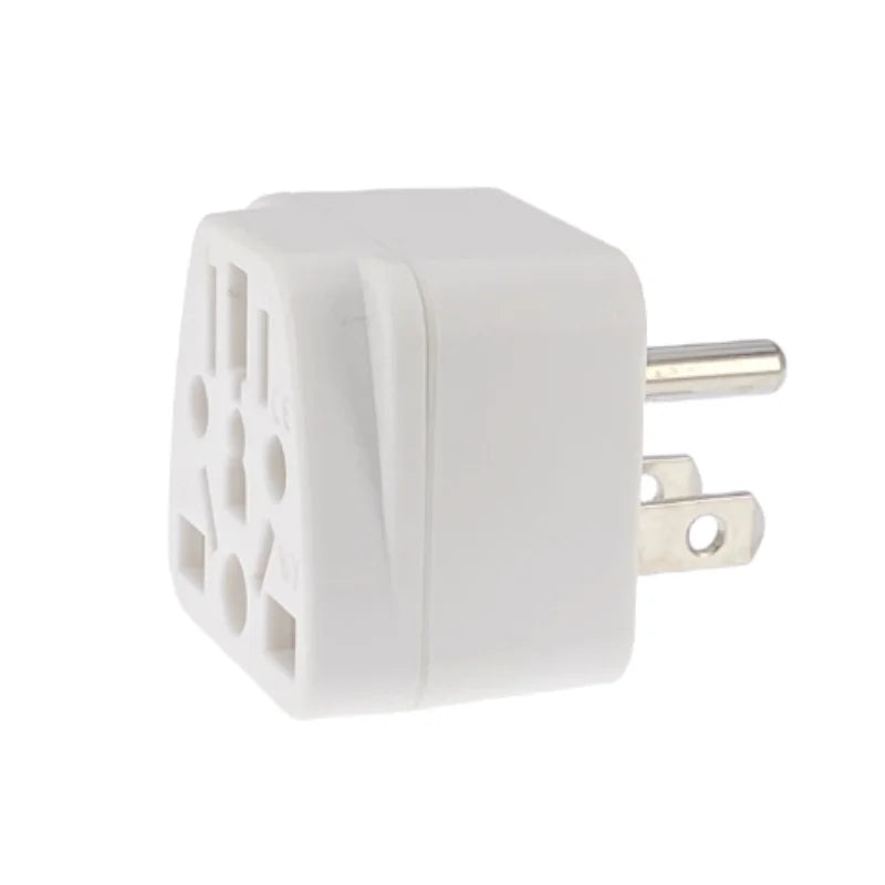 US Travel Plug Adapter EU/UK/AU/in/CN/JP/Asia/Italy/Brazil to USA (Type B), 3 Prong Grounded USA Wall Plug international