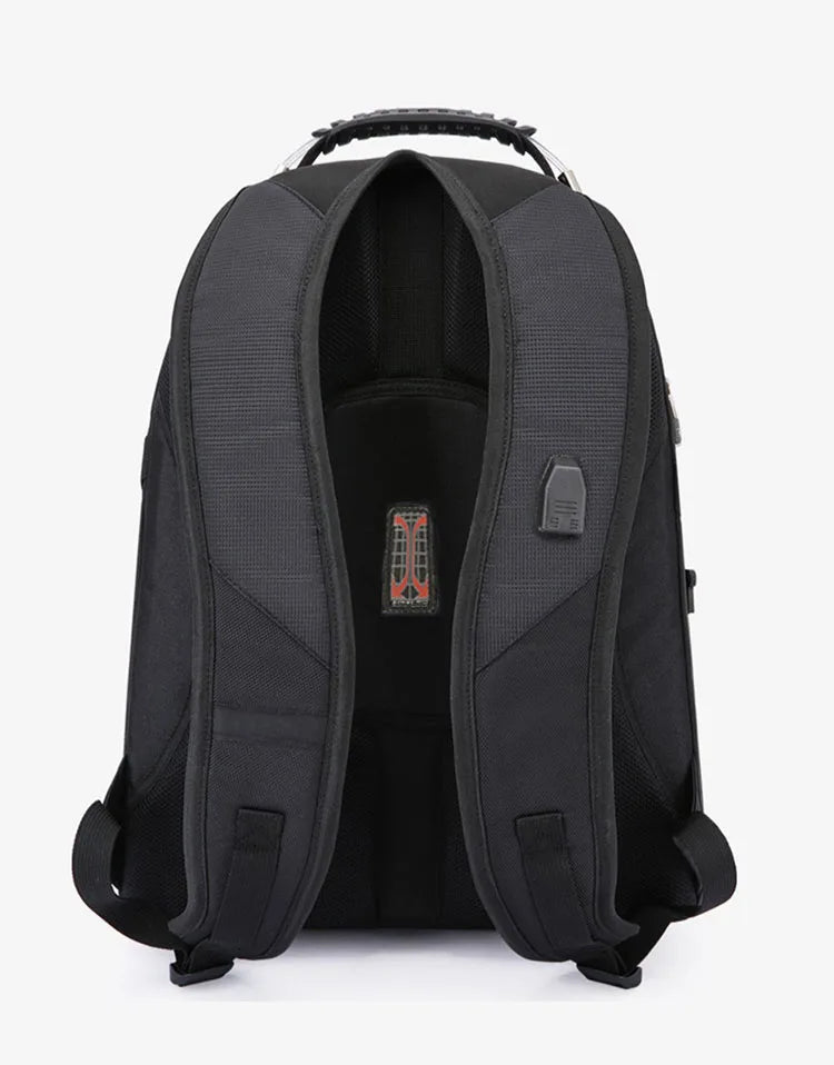 Swiss Multifunctional 17-Inch Laptop Backpack – Durable Travel & College Bag with USB Charging & Water Resistance